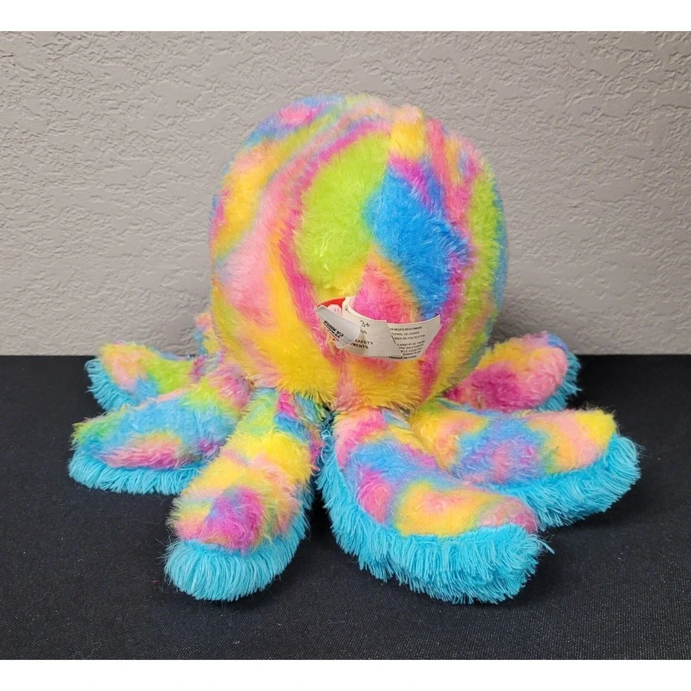 Psychedelic Multicolored Stuffed Octopus by Fiesta Plush Stuffed Animal